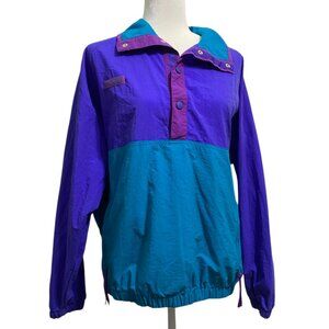 Columbia Vintage Colorblock Anorak Windbreaker Jacket Women Large
